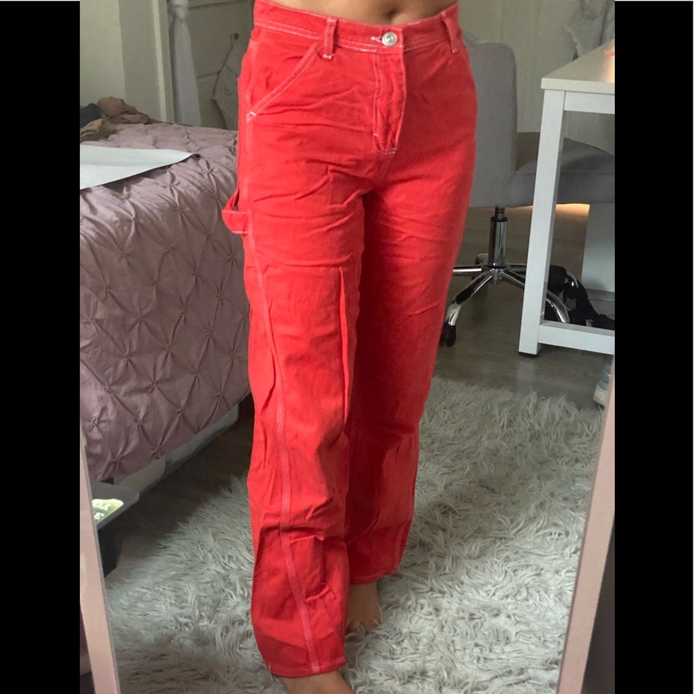 bdg red painter jeans